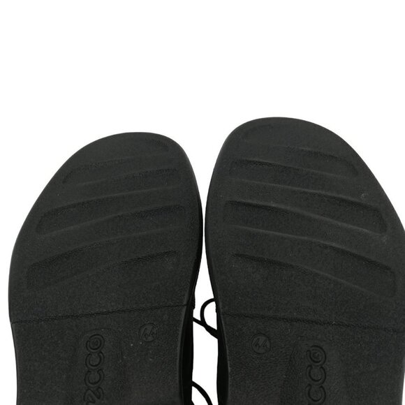 Ecco Black Lace Up Leather Oxford Shoes Size 44 US 10 10.5 Classic Shock Point - Picture 9 of 11